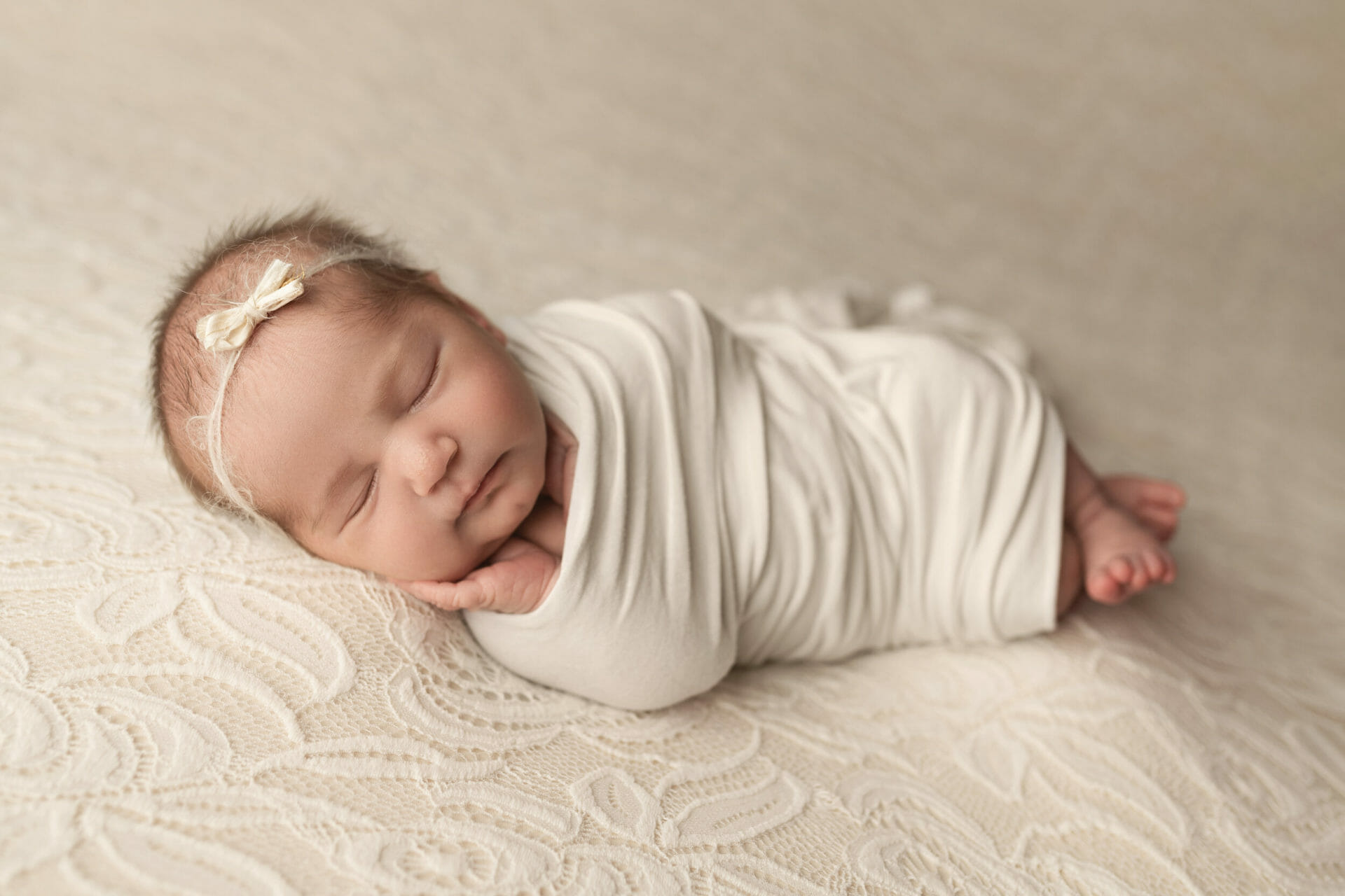 Newborn baby girl photo session