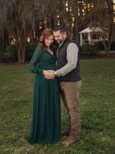sunset maternity couple photo shoot 