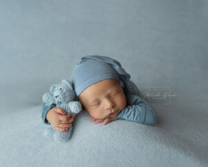 newborn baby boy blue bear