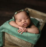 rustic newborn girl photo