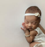 neutral newborn photo session