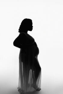 silouhette maternity photo