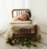 newborn baby girl bed setup